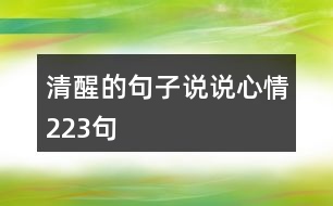 清醒的句子說說心情223句