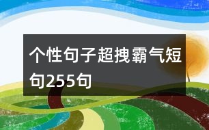 個(gè)性句子超拽霸氣短句255句