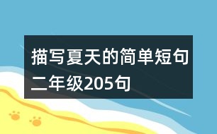 描寫夏天的簡單短句二年級205句