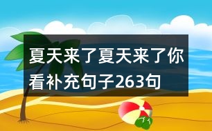 夏天來了,夏天來了,你看補(bǔ)充句子263句