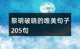 黎明破曉的唯美句子205句