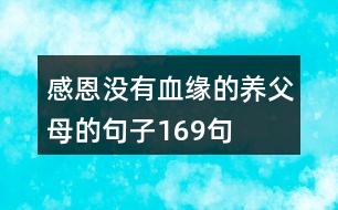 感恩沒有血緣的養(yǎng)父母的句子169句