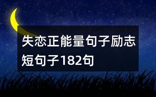 失戀正能量句子勵(lì)志短句子182句