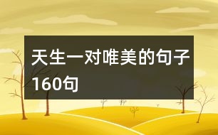 天生一對(duì)唯美的句子160句