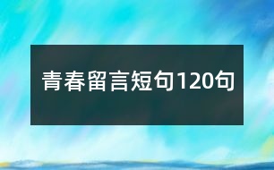 青春留言短句120句