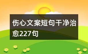 傷心文案短句干凈治愈227句