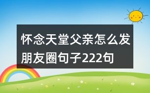 懷念天堂父親怎么發(fā)朋友圈句子222句