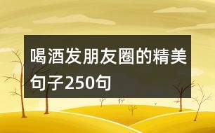 喝酒發(fā)朋友圈的精美句子250句