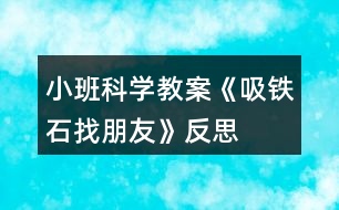 小班科學教案《吸鐵石找朋友》反思