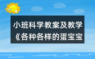 小班科學教案及教學《各種各樣的蛋寶寶》反思