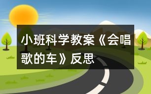 小班科學(xué)教案《會(huì)唱歌的車》反思