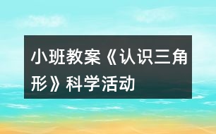 小班教案《認識三角形》科學活動