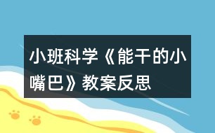 小班科學(xué)《能干的小嘴巴》教案反思