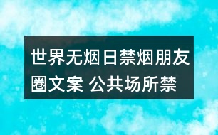 世界無(wú)煙日禁煙朋友圈文案 公共場(chǎng)所禁煙公益朋友圈文案30句