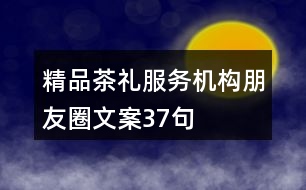 精品茶禮服務機構(gòu)朋友圈文案37句