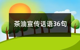 茶油宣傳話語36句