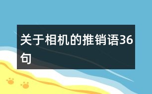 關(guān)于相機(jī)的推銷語(yǔ)36句