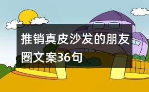 推銷真皮沙發(fā)的朋友圈文案36句