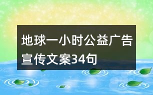 “地球一小時”公益廣告宣傳文案34句