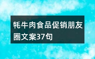 牦牛肉食品促銷(xiāo)朋友圈文案37句