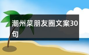 潮州菜朋友圈文案30句