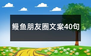 鰻魚(yú)朋友圈文案40句