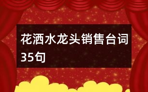 花灑水龍頭銷售臺詞35句