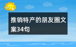 推銷特產的朋友圈文案34句