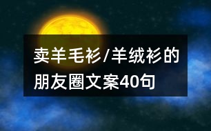 賣羊毛衫/羊絨衫的朋友圈文案40句