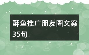 酥魚推廣朋友圈文案35句