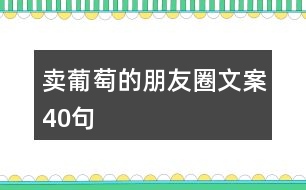 賣葡萄的朋友圈文案40句