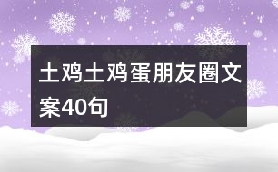 土雞土雞蛋朋友圈文案40句