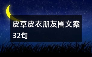 皮草皮衣朋友圈文案32句