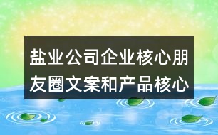 鹽業(yè)公司企業(yè)核心朋友圈文案和產(chǎn)品核心朋友圈文案34句