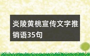 炎陵黃桃宣傳文字推銷語35句