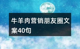 牛羊肉營(yíng)銷朋友圈文案40句