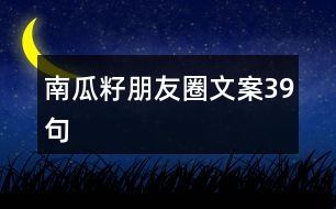 南瓜籽朋友圈文案39句