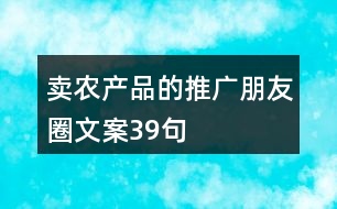 賣農產品的推廣朋友圈文案39句