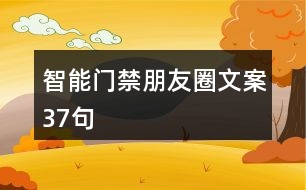 智能門禁朋友圈文案37句