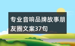 專業(yè)音響品牌故事、朋友圈文案37句