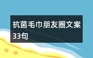 抗菌毛巾朋友圈文案33句