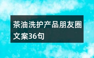 茶油洗護(hù)產(chǎn)品朋友圈文案36句