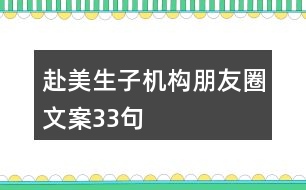 赴美生子機構朋友圈文案33句