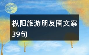 樅陽(yáng)旅游朋友圈文案39句