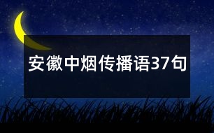 安徽中煙傳播語(yǔ)37句