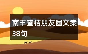 南豐蜜桔朋友圈文案38句