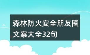 森林防火安全朋友圈文案大全32句