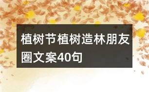 植樹(shù)節(jié)、植樹(shù)造林朋友圈文案40句