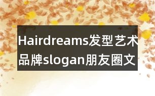 Hairdreams發(fā)型藝術(shù)品牌slogan朋友圈文案34句