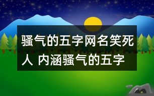 騷氣的五字網(wǎng)名笑死人 內(nèi)涵騷氣的五字游戲名292個(gè)